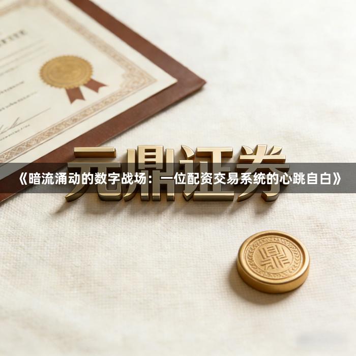 《暗流涌动的数字战场：一位配资交易系统的心跳自白》