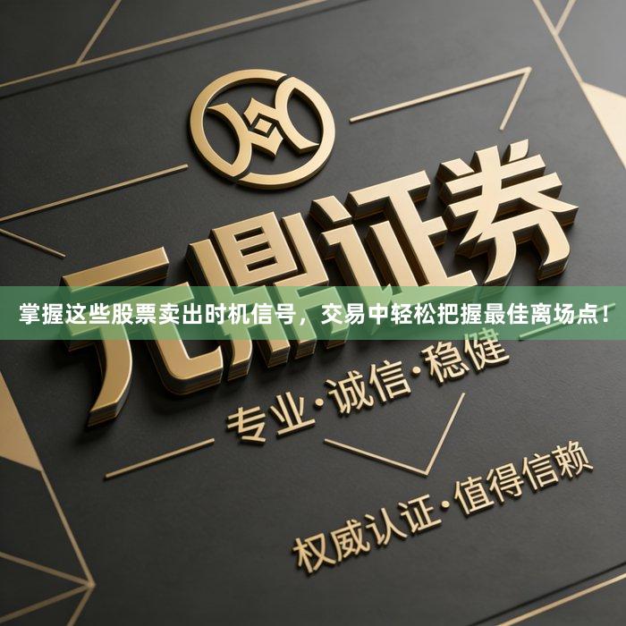 掌握这些股票卖出时机信号，交易中轻松把握最佳离场点！